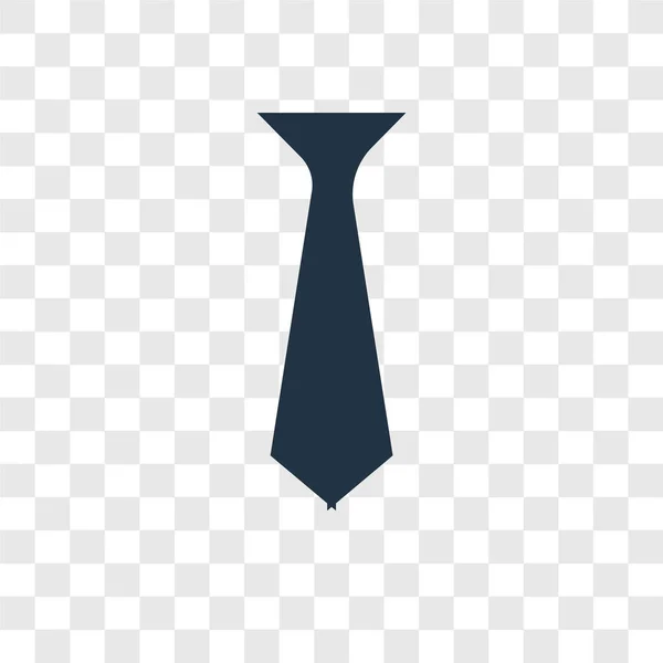 Icono de vector de corbata aislado sobre fondo transparente, diseño del logotipo de corbata — Vector de stock
