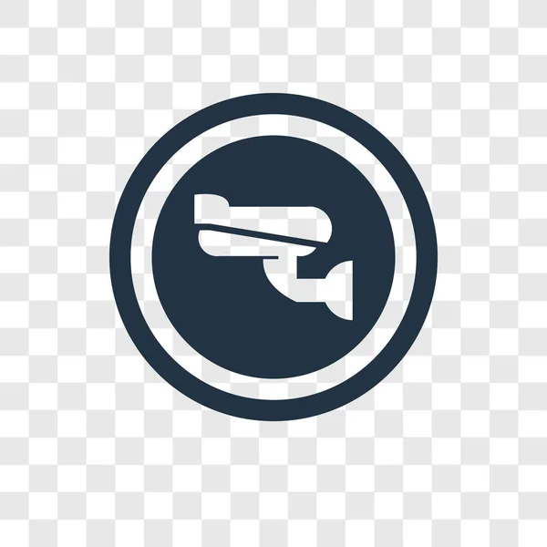 CCTV vektor ikonen isolerad på transparent bakgrund, Cctv Logotypdesign — Stock vektor