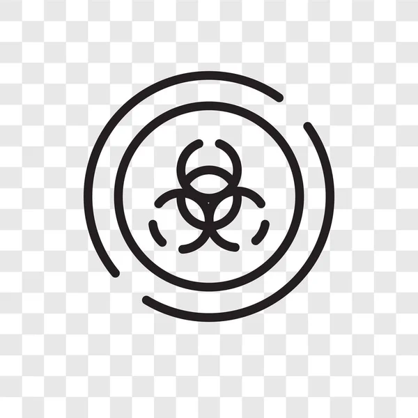 Biohazard vektor ikonen isolerad på transparent bakgrund, Biohazard Logotypdesign — Stock vektor