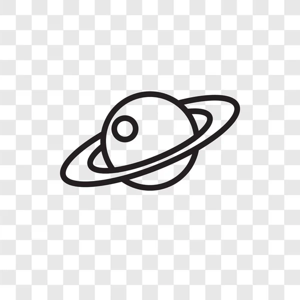 Значок вектора Сатурна изолирован на прозрачном фоне, дизайн логотипа Сатурна — стоковый вектор