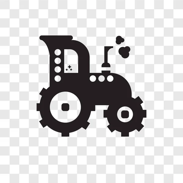 Saydam arka plan üzerinde traktör izole traktör vektör simgesi — Stok Vektör