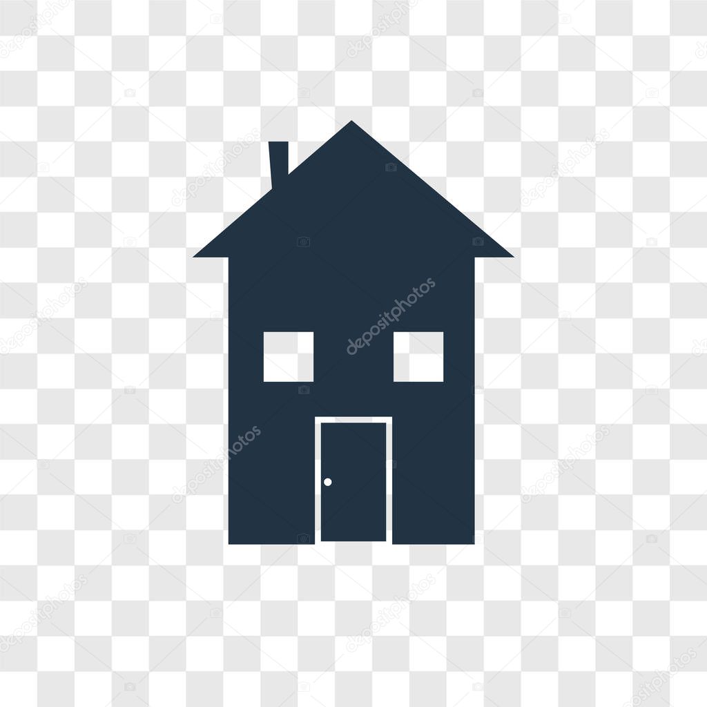 House vector icon isolated on transparent background, House logo concept