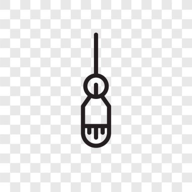 Saydam arka plan üzerinde tığ logo tasarımı izole tığ vektör simgesi