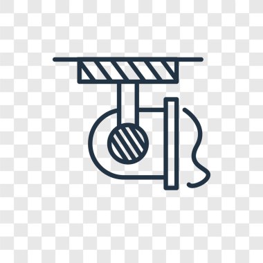 Saydam arka plan üzerinde pota logo tasarımı izole kepçe vektör simgesi