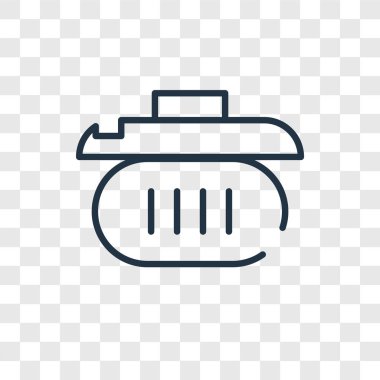 Saydam arka plan üzerinde çöp logo tasarımı izole çöp vektör simgesi