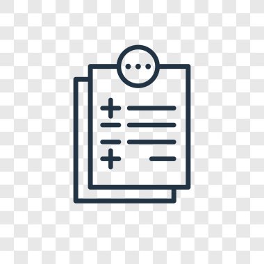 Saydam arka plan üzerinde görev listesi logo tasarımı izole görev listesi vektör simgesi