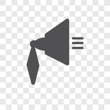 Saydam arka plan üzerinde hoparlör izole hoparlör vektör simgesi 