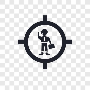 Bir top vektör simgesi üzerinde saydam ba izole iç iş adamı