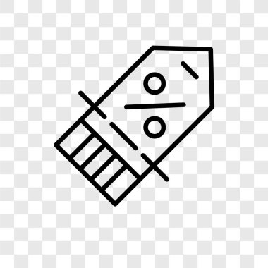 Şeffaf arka plan üzerinde fiyat etiketi logo tasarımı izole fiyat etiketi vektör simgesi