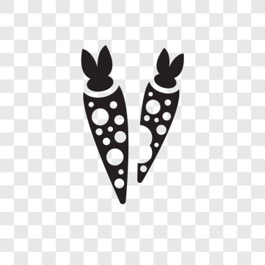 Saydam arka plan üzerinde havuç izole havuç vektör simgesi 