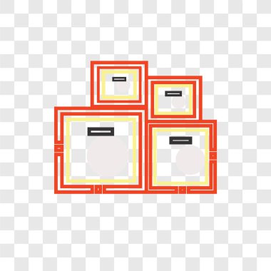 Vektör simgesi üzerinde şeffaf arka plan izole ambalaj, ambalaj 