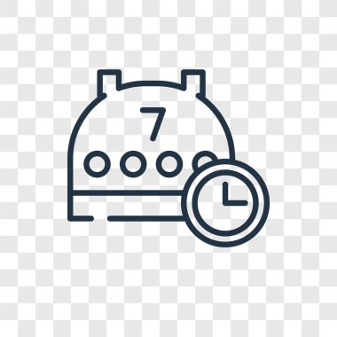 Saydam arka plan üzerinde takvim logo tasarımı izole takvim vektör simgesi