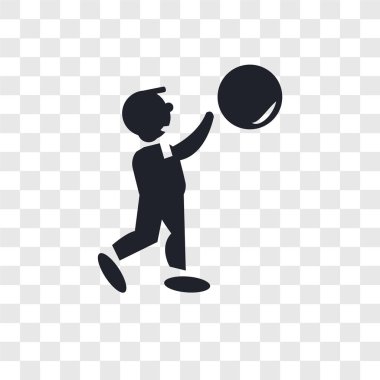 Saydam arka plan üzerinde izole voleybol hareket vektör simgesi