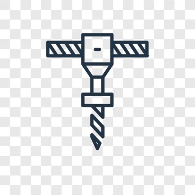 Vektör simgesi üzerinde şeffaf arka plan izole delme, delme logo tasarım