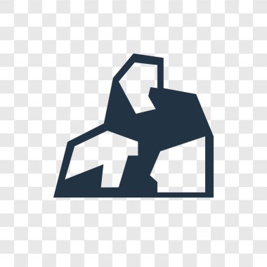 Saydam arka plan üzerinde Rock logo tasarımı izole rock vektör simgesi