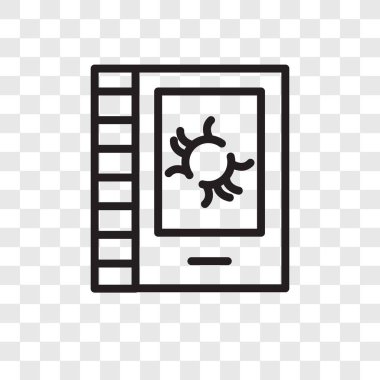 Saydam arka plan üzerinde bilim kitap logo tasarımı izole bilim kitap vektör simgesi