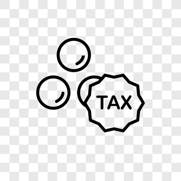 Icône vectorielle taxes isolée sur fond transparent, Logo taxes design — Image vectorielle
