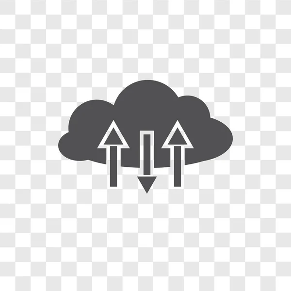 Cloud computing vector icono aislado sobre fondo transparente , — Archivo Imágenes Vectoriales