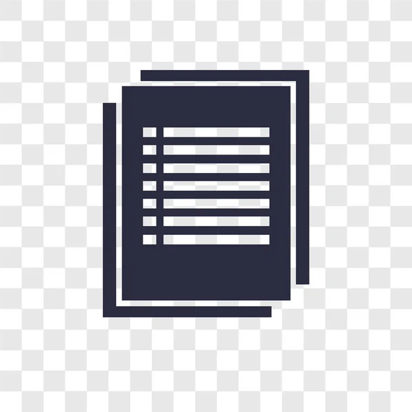 Icono de vector de lista aislado sobre fondo transparente, Logotipo de lista d — Archivo Imágenes Vectoriales
