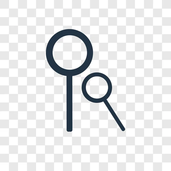 Icône vectorielle de recherche isolée sur fond transparent, Conception de logo de recherche — Image vectorielle
