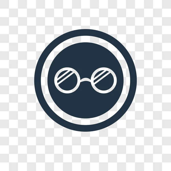 Ícone de vetor de óculos isolado em fundo transparente, design de logotipo Eyewear —  Vetores de Stock