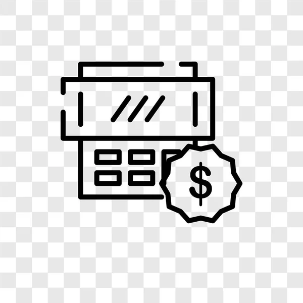 Ícone do vetor dos impostos isolado no fundo transparente, projeto do logotipo dos impostos — Vetor de Stock