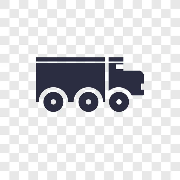 Ikon vektor truk pengiriman diisolasi pada latar belakang transparan, D - Stok Vektor