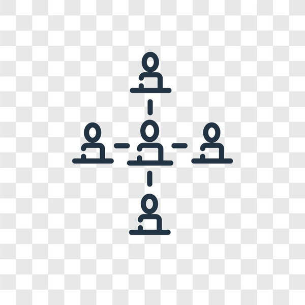 Иерархическая иерархическая иконка вектора структуры изолирована на прозрачном фоне, дизайн логотипа иерархической структуры
