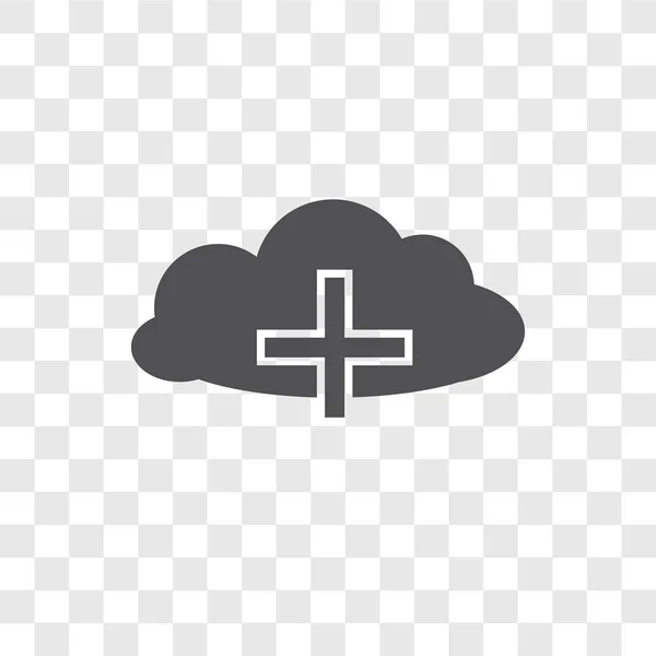 Cloud computing vector icon isolated on transparent background, — Stock Vector