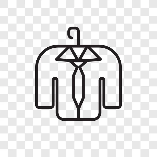 Şeffaf arka plan üzerinde elbise logo tasarımı izole giyim vektör simgesi — Stok Vektör
