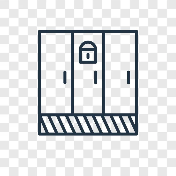 Szafka wektor ikona na białym tle na przezroczystym tle, projektowanie logo Locker — Wektor stockowy