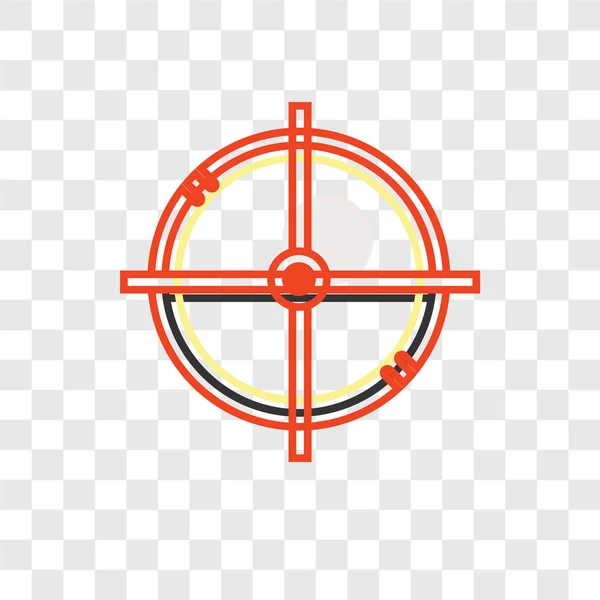 Icono circular del vector objetivo aislado sobre fondo transparente , — Vector de stock