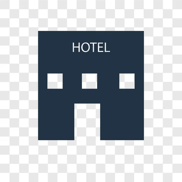 Hotelvektorsymbol isoliert auf transparentem Hintergrund, Hotel-Logo-Design — Stockvektor