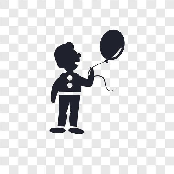 Pojke med ballong vektor ikonen isolerad på transparent bakgrund, — Stock vektor