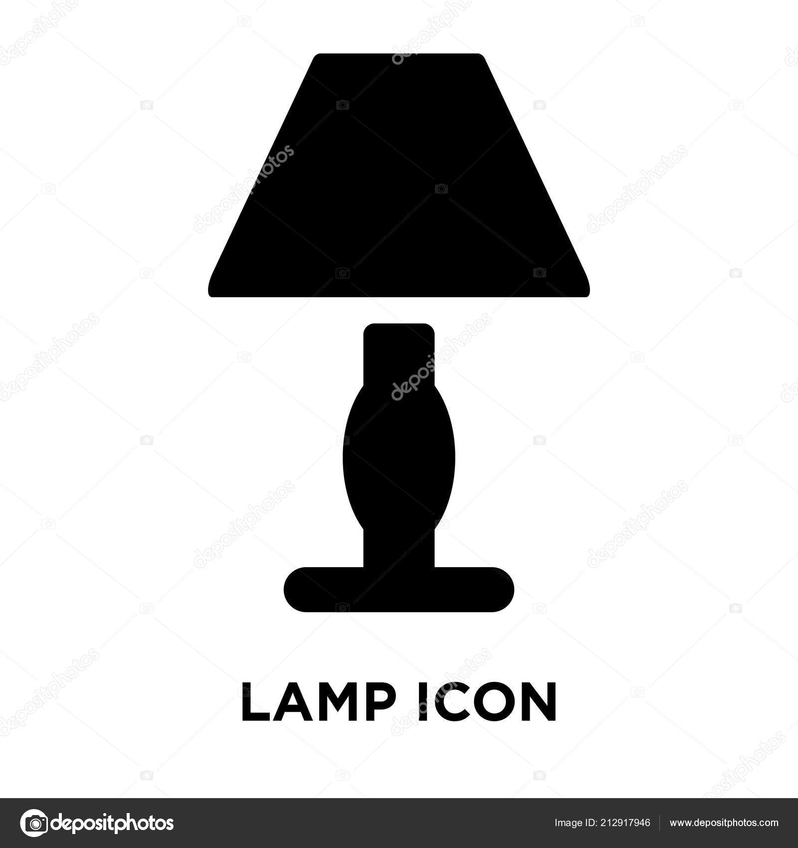 Lamp Icon Vector Isolated White Background Logo Concept Lamp