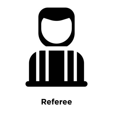 Beyaz arka plan, logo şeffaf arka plan, Hakem işareti kavramı üzerinde izole hakem simge vektör siyah sembol dolu