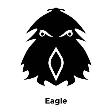 Beyaz arka plan, logo şeffaf arka plan, kartal işareti kavramı üzerinde izole kartal simge vektör siyah sembol dolu