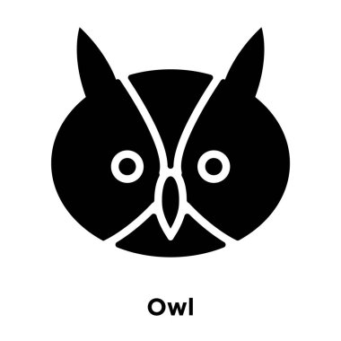 Beyaz arka plan, logo şeffaf arka plan, baykuş işareti kavramı üzerinde izole baykuş simge vektör siyah sembol dolu