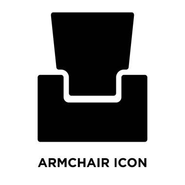 Beyaz arka plan, logo şeffaf arka plan, koltuk işareti kavramı üzerinde izole koltuk simge vektör siyah sembol dolu