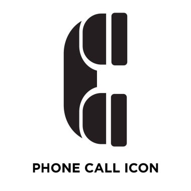 Beyaz arka plan, logo şeffaf arka plan, telefon çağrı işareti kavramı üzerinde izole telefon görüşmesi simge vektör siyah sembol dolu