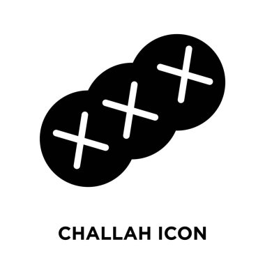 Beyaz arka plan, logo şeffaf arka plan, tabelada Challah kavramı üzerinde izole challah simge vektör siyah sembol dolu