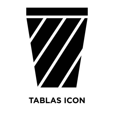 Beyaz arka plan, logo şeffaf arka plan, Tablas işareti kavramı üzerinde izole Tablas simge vektör siyah sembol dolu