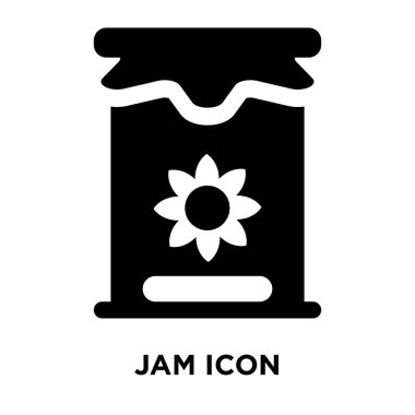 Beyaz arka plan, logo şeffaf arka plan, reçel işareti kavramı üzerinde izole reçel simge vektör siyah sembol dolu