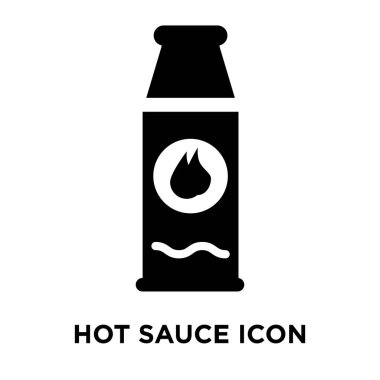 Acı sos simge vektör, beyaz arka plan üzerinde izole acı sos kavramı logo şeffaf arka plan, dolgulu siyah sembolü imzalamak