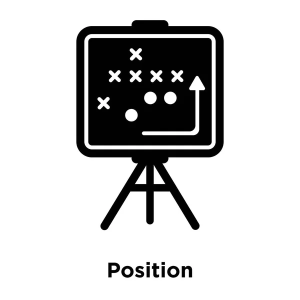 Ställning Ikonen Vektor Isolerad Vit Bakgrund Logotypen Begreppet Position Logga — Stock vektor