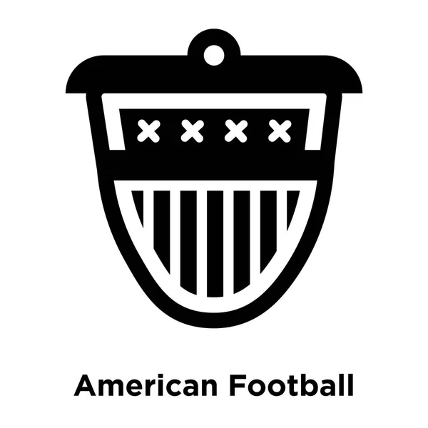 Amerikansk Fotboll Emblem Ikonen Vektor Isolerad Vit Bakgrund Logotypen Begreppet — Stock vektor