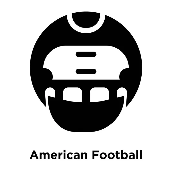 Amerykański Hełm Futbolowy Wektor Ikona Białym Tle Białym Tle Koncepcja — Wektor stockowy