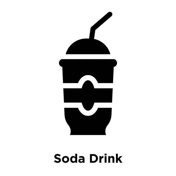 白い背景に 透明な背景にソーダを飲むサインのロゴのコンセプトに分離されたソーダ飲み物アイコン ベクトルいっぱい黒い記号 — ストックベクタ