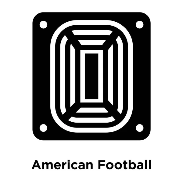 Американський Футбольний Стадіон Значок Вектор Ізольовані Білому Тлі Логотип Концепція — стоковий вектор