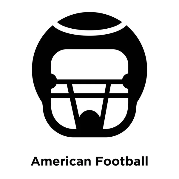 Amerikansk Fotboll Hjälm Ikonen Vektor Isolerad Vit Bakgrund Logotypen Begreppet — Stock vektor
